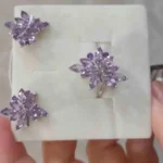 Серебряный комплект с аметистами