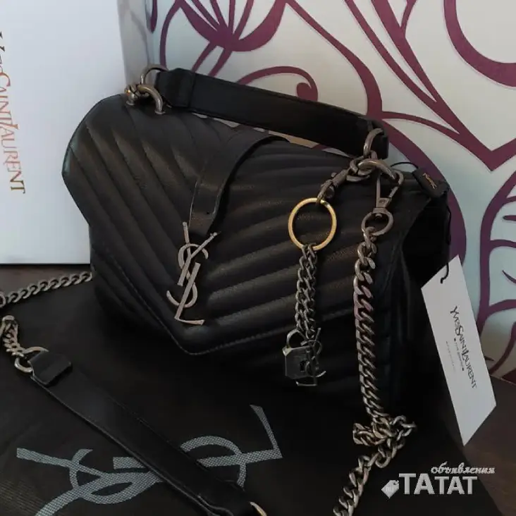 Стильная женская сумка чёрная с брелком, ТАтат объявления