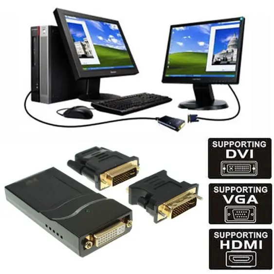 Внешняя видеокарта от USB до DVI совмест с вых VGA и HDMI - ТАтат объявление