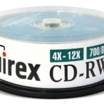 Диск CD-RW Mirex 700 Mb 12х Cake Box 25