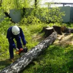 Спил деревьев, расчистка участков, заточка цепи пил