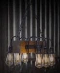 Люстра из дерева и металла в стиле лофт на 6 ламп - ТАтат объявление