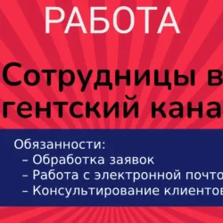 Консультант без опыта в отдел агентского канала