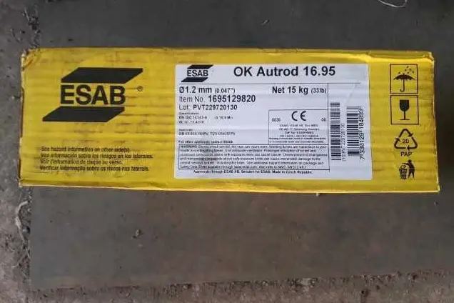 Татат: Закупка сварочной проволоки Autrod OK 16.95