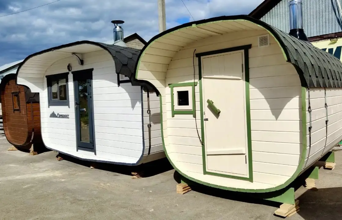 Компактная баня бочка из кедра для дачи, объявление на Татат