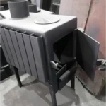 Печь буржуйка для гаража и дачи сталь 8 мм 25 кг