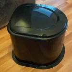 Удобный туалет для дачи и сада без дна чёрный