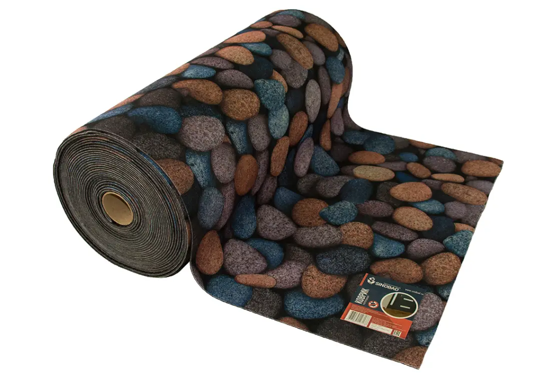 Коврик дорожка 80 см в прихожую на прорезиненной основе