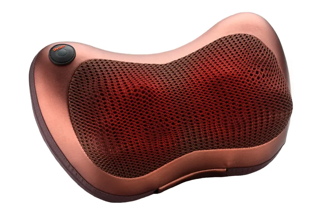 Компактная массажная подушка с восемью роликами