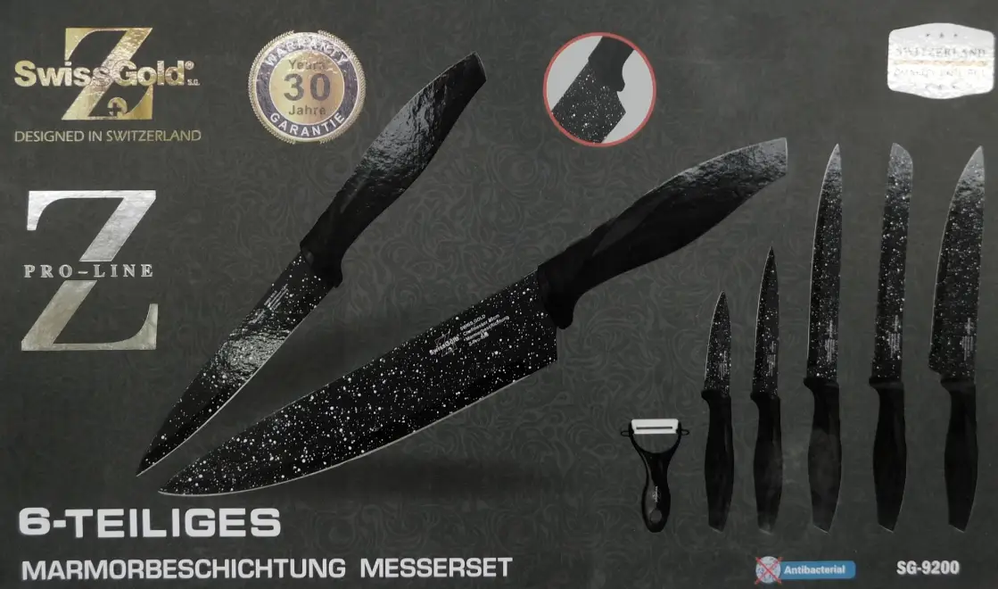 Кухонный набор ножей с мраморным покрытием и подарком, объявление на Татат